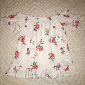 Floral off the shoulder top